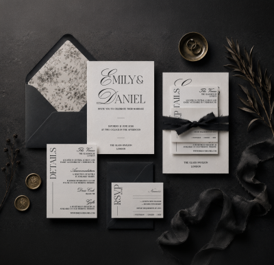 The Amara Collection - A modern wedding invitation suite