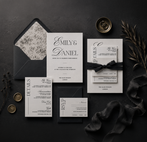 The Amara Collection - A modern wedding invitation suite