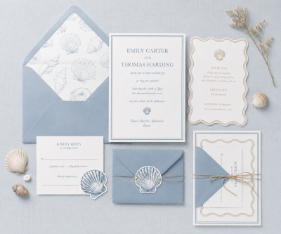 The Cove Collection - Coastal wedding invitations