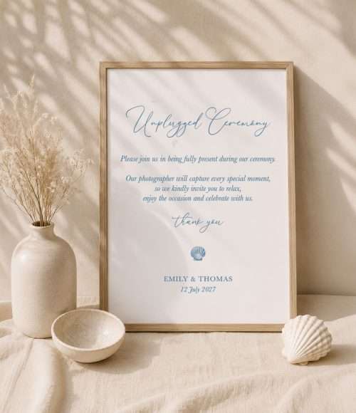 Unplugged Ceremony Wedding Signage Cove Collection