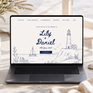 Coastal Wedding Website Template